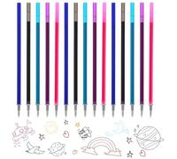 JYNVO 15pcs Mines de rechange compatibles avec Legami, [Lot de 15 : 3 Bleu, 3 Noir, 3 Turquoise, 3 Violet, 3 Magenta/Rose], Compatibles Legami et recharges standard 13 cm, Pointe 0.7mm