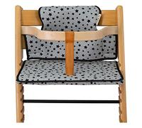 JYOKO Kids Coussin en Coton Compatible avec Stokke Tripp Trapp, Coussin de siège Doux pour Nourrissons, bébés et Tout-Petits (Black Star)