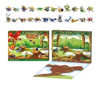 JYQOQH Calendrier de l'Avent 2026, avec 24 Insectes, Mini Blocs de Construction d'animaux, Jouet Calendrier de L'avent Fille 3 4 5 6 7 8 9 10 11 Ans
