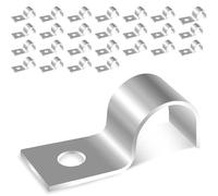 Jyvex 30 Pièces Fixation Grillage Rigide Sur Mur Cavalier Cable, 10mm Attache Grillage Rigide clips, 304 Acier Inoxydable Fixation Grillage Rigide Sur Poteau Pour la Fixation de Câbles et Fils
