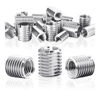Jyvex Insert fileté M12 vers M10 x 15 mm, 24 adaptateurs filetés M12 M10, douille filetée en acier inoxydable, adaptateur pour raccords à vis, manchon réducteur M12 vers M10, adaptateur, réparation
