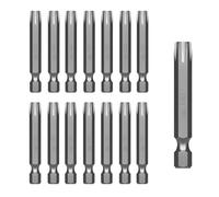 Jyvex Lot de 15 embouts Torx T40 en acier S2, embout TX40 (longueur : 50 mm) - Convient pour vis Torx