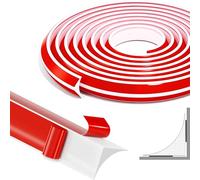 Jyvex Moulure De Corniche Pour Plafonds, 7M PVC Blanc, Silicone, Bande De Calfeutrage 15x25mm Pour Cuisine, Douche, Plinthe Flexible
