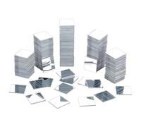 JYXNU 100 pièces Mini Miroirs, 2,5 × 2,5 cm, Carreaux de Miroir Autocollants en Acrylique, Mosaïque de Miroirs Carrés Adhésifs pour Décoration DIY de Mur, Salle de Bain, Cuisine, Artisanat, Table