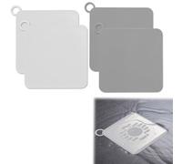 JYXNU 4 Pièces Bouchon Douche Silicone Carré Clapet Anti Odeur Douche Bouchon Vidange Universel pour Bonde Baignoire Évier Cuisine et Salle de Bain Protection Canalisation