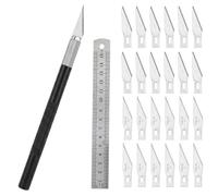 JYXNU Precision Cutter Scalpel avec 40 lames + Règle, Couteau pour Loisirs Créatifs, Cutter de précisioncouteau artisanal pour l'artisanat Découpe de Travail d'art Bricolage Sculpture