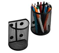 JYYWTSI 2 Pièces Porte-stylos Magnétiques, Pots à Crayons Multifonction, Porte Marqueur Magnétique, Mesh Stylo Pot, Porte Marqueur Noir, pour Réfrigérateur Tableau Magnétique Maison Bureau École