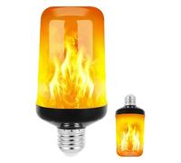 JZ LED Ampoule de flamme,B22 Standard Base Flame Bulb,5W Flame Bulb Party Bulb Lights,Upside Down Effect,Éclairage incendie à flamme à économie d'énergie intérieur/extérieur (2 PCS)