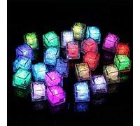 Jzhen Glaçon Lumineux LED, Lot de 12 Coloré Flash Ice Cube Couleur Lumineux pour Champagne Tour, fête, Mariage, Club et Barre