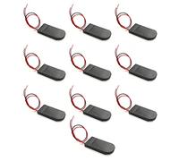 JZK 10x Plastique Porte Piles CR2032 LIR2032 avec Interrupteur Marche/arrêt, Deux 3V Piles Bouton boîtiers Batterie avec Fil Interrupteur, boîte de Support de Batterie Bouton avec câble