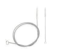 JZK 2X Brosse de Nettoyage Flexible avec Long Manche métal pour Trou Drainage réfrigérateur et Tuyau Poche à Eau, Fine Outil Brosse Nettoyage de Trou vidange, Brosse pour sonde d'alimentation