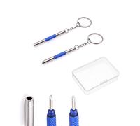 JZK 2x mini lunettes tournevis réparation kit, multifonction petit tournevis précision pour lunettes, porte-clés pour lunettes soleil, bijoux, kit d'outils réparation montres
