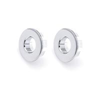 JZK 2x Remplacement argenté cuivre métal anneau trop-plein lavabo salle de bain anneau débordement d'évier couverture rond bouchon pour trou de trop-plein de bassin pour cuisine lavabo garniture