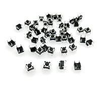 JZK 50 x Mini interrupteur à bouton tactile 6x6x4.5 mm miniature bouton-poussoir micro-interrupteurs tactiles 4 broches 4 pin interrupteur à bouton-poussoir momentané 12V 6mm pour PCB