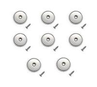 JZK 8PCS 32mm Disque Rond Aimants Néodyme 30KG 66lbs Force, Aimant Terre Rare Super Fort avec Trou Fraisé et Vis pour Tenir Outils et Ustensile de Cuisine sur Mur