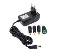 JZK DC 12W 12V 1A Adaptateur d'alimentation, Chargeur Mural Remplacement, avec fiche cylindrique 3.5 x 1.35 mm/4.0 x 1.7 mm/5.5 x 2.1 mm/borne LED, pour Bande Lumineuse LED, caméra vidéosurveillance