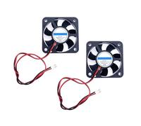 JZK Lot de 2 mini ventilateurs 50 x 50 x 10 mm 2 broches DC 5 V avec câbles - Petit ventilateur silencieux sans balais CC pour imprimante 3D