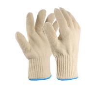 JZK Paire Robuste Grand Gants Anti Chaleur Four Avec Doigts, Résistant à Chaleur Coton Tricoté Épais Pour Friteuse à Air, Barbecue, Jardinage Pour Hommes, Cuisine