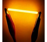 JZLBBC 100pcs Led Filament Rigide 3VDC Edison LED Ampoule Pièces 1800K pour la réparation solaire de lumière de jardin, DIY Fonctions basse tension (68MM/1800K)