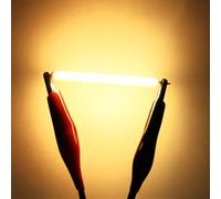 JZLBBC 100pcs Led Filament rigide 3VDC Edison LED Ampoule Pièces de lampe 2700K pour la réparation solaire de lumière de jardin, DIY Fonctions basse tension (68MM/2700K)