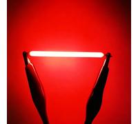 JZLBBC 100pcs Led Filament Rigide 3VDC Edison LED Ampoule Pièces Rouge pour la réparation solaire de lumière de jardin, DIY Fonctions basse tension (54MM/rouge)