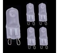 JZLBBC 5pcs capsule lampe lentille givrée 20W Q40 / G9 / FR / 230V G9 40 Watt 230 Volt Ampoule halogène 2 broches blanc chaud 40W