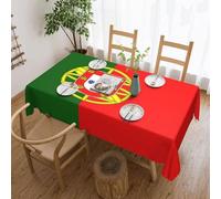 JZQZH Nappe de table 137 x 183 cm - Drapeau Portugal - Imperméable - Infroissable - Protection de meubles - Décorative et pratique