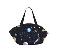 JZQZH Sac de camping pliable pour l'extérieur, pique-nique, plage, utilisation confortable avec impression unique et exquise de la famille solaire