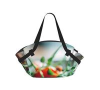 JZQZH Sac de camping pliable pour pique-nique, plage, utilisation confortable avec impression de plats exquis uniques