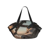 JZQZH Sac de camping pliable pour pique-nique, plage, utilisation confortable avec imprimé unique et exquis chiot volant un avion