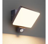 K-Bright 24W Luminaire exterieur avec detecteur de mouvement, Lumière extérieure angle d'éclairage réglable, 3000K lumière chaude Applique, IP65 Applique Murale(Anthracite)