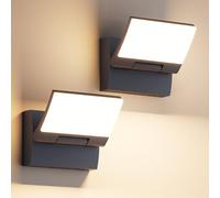 K-Bright 2PCS 30W Applique Murale LED Exterieur/Intérieur Anthracite,3000K