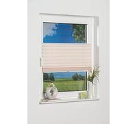 K-home 828135 Klemmfix Lucera Store plissé Fixation sans perçage, Blanc, 80 x 210 cm