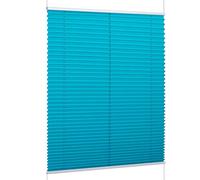 K-Home® Florida Store plissé à Fixation Klemmfix, Bleu pétrole, l 110 x H 130 cm, Design Unique avec Effet Lumineux enchanteur