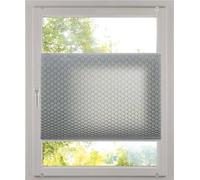 K-Home Klemmfix Store plissé Effet 3D, Gris, 100 x 130 cm
