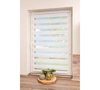 K-home Store Enrouleur Double avec Fixation sans perçage Blanc 100 x 200 cm (l x h)