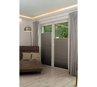 K-home Store plissé occultant en Polyester métallisé argenté 85 x 130 cm