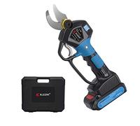 K KLEZHI Sécateur électrique sans Fil avec Affichage LED et Protection de la Main, avec Batterie 21 V 2 Ah, diamètre de Coupe 35 mm, 6 à 8 Heures de Travail (Noir, avec garde-main)