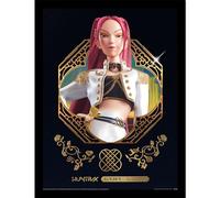 K-Pop Demon Hunters Impression collector (Golden Mira) 45 cm x 35 cm, impression collector sous licence officielle, décoration murale encadrée, décoration d'intérieur, décoration de chambre, bureau