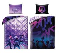 K-POP Demon Hunters Rumi Mira Zoey Saja Parure de lit pour garçon - Housse de couette 140 x 200 cm avec taie d'oreiller 70 x 90 cm - Microfibre - Multicolore