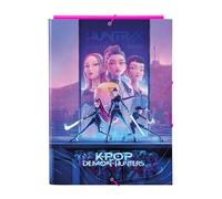 K-POP - Demon Hunters - Stationery - Classeur Folio avec 3 rabats, idéal pour les enfants de différents âges, confortable et polyvalent, résistance, 26 x 36,5 cm