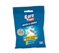 K.PRO Crochets anti-mites des vêtements lot de 4 | Repousse mites et larves, 1 mois d'efficacité, base géraniol, fibre de bois, ne tache pas, intérieur