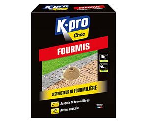 K.PRO Destructeur de fourmilières 400g | Détruit jusqu'à 20 fourmilières par contact et ingestion, actif 3 mois, sachets doses, poudrage ou arrosage, extérieur