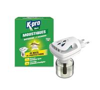 K.PRO Diffuseur électrique Anti-moustiques avec Recharge Eucalyptus | Efficace contre moustiques et moustiques tigres, 45 nuits de protection, prise pivotante