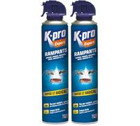 K.PRO Expert - Spray Aérosol Insectes Rampants - Elimine Immédiatement les Cafards, Fourmis, Araignées, Puces, Punaises de Lit - Effet Longue Durée - Ergonomique - Technique Professionnelle - 400 ml