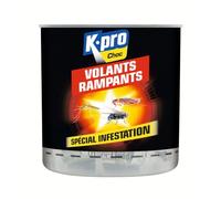 K.PRO Fumigateur spécial infestation tous insectes 10g | Vapeur insecticide pénètre les petites cavités, traite jusqu'à 130 m³ soit 50 m², sans combustion