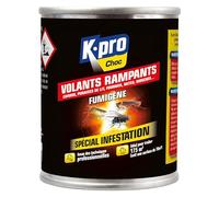 K.PRO Fumigène spécial infestation tous insectes 60g | Élimine volants et rampants, traite jusqu'à 175 m³ soit 70 m², fumée pénètre les petites cavités