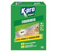 K.PRO Granulés anti-fourmis 200g | Élimine tous types de fourmis par contact et ingestion, actif 3 mois, pyrèthre, poudrage ou arrosage, extérieur