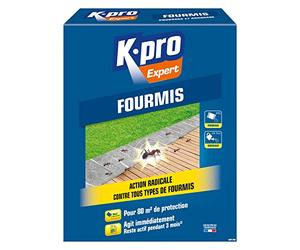 K.PRO Granulés anti-fourmis 400g | Élimine tous types de fourmis, jusqu'à 80 m² de protection, agit par contact, actif 3 mois, poudrage ou arrosage, extérieur