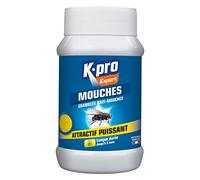 KAPO Granulés anti-mouches Foudroyants 300 g – Sans odeur, attractif puissant, longue durée, neutre